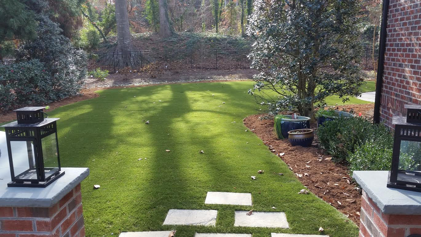 backyard turf installation